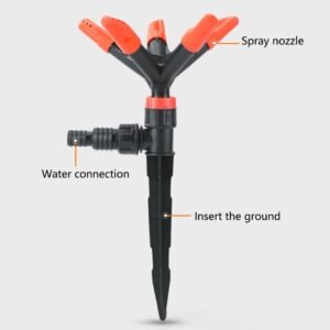 SPRINKLER 3ARM HELIPAD RED