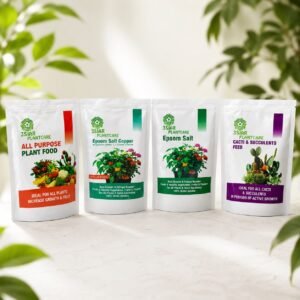 PACK OF 4 FERTILIZER (ALL PURPOSE, CACTI&SUCCULENTS FEED, EPSOM SALT, EPSOM SALT+NPK+COPPER)